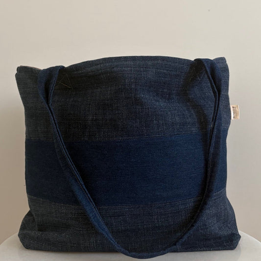 The Patchwork Tote - Dark Denim