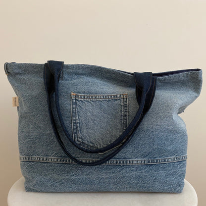 The Valentine Tote - Light Wash