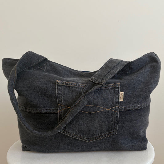 The Romeo Tote - Black Denim