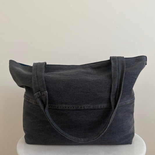 The Romeo Tote - Black Denim