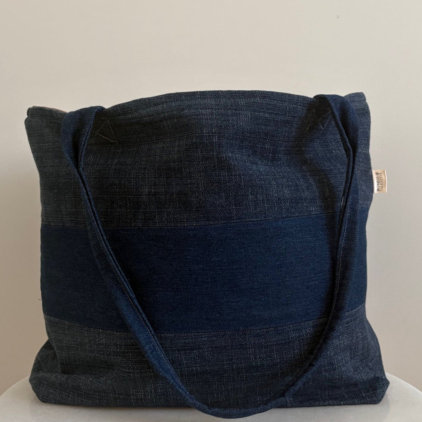 The Patchwork Tote - Dark Denim