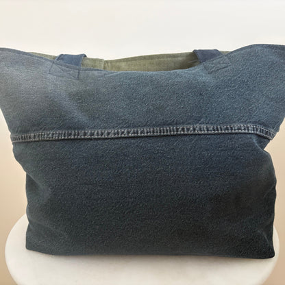 The Scout Tote - Dark Denim & Olive