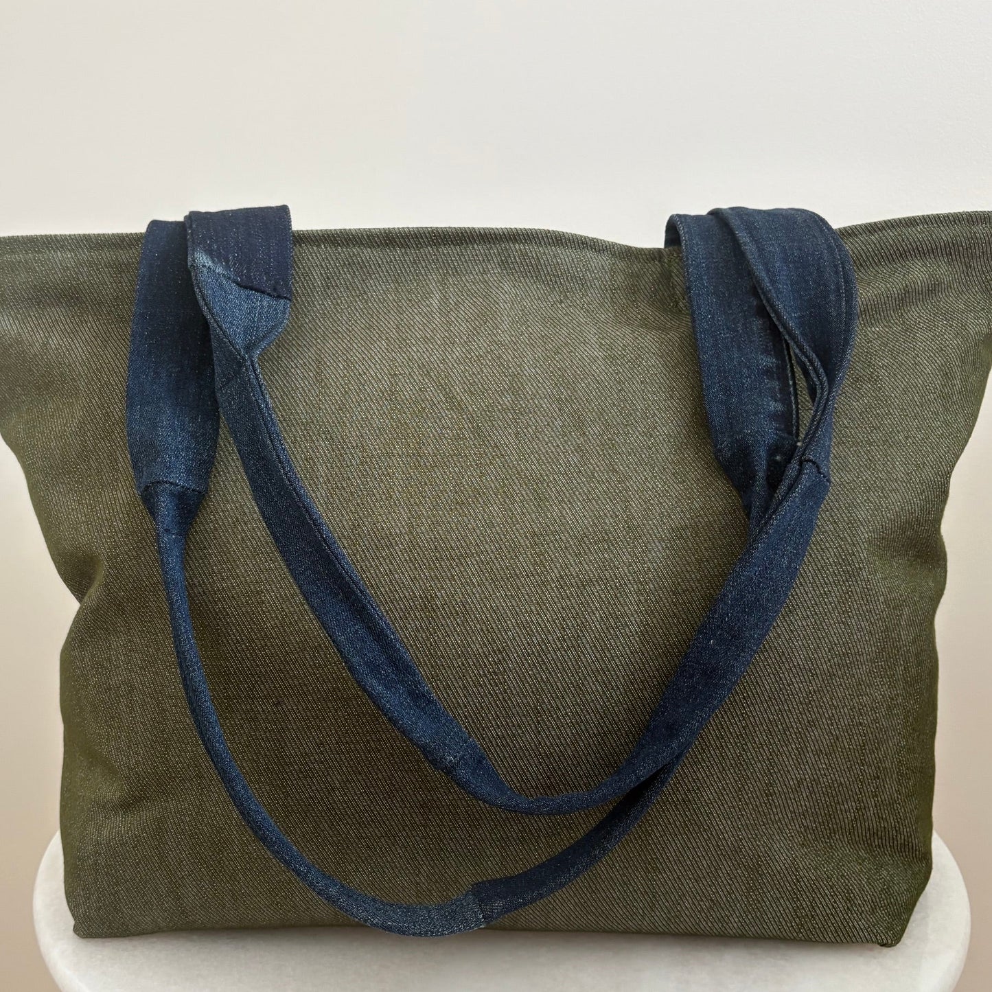 The Scout Tote - Dark Denim & Olive
