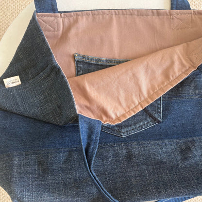 The Patchwork Tote - Dark Denim