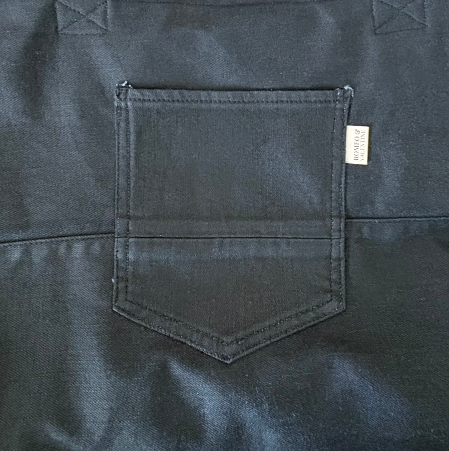 The Stevie Tote - Black Coated Denim