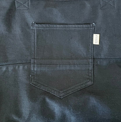 The Stevie Tote - Black Coated Denim