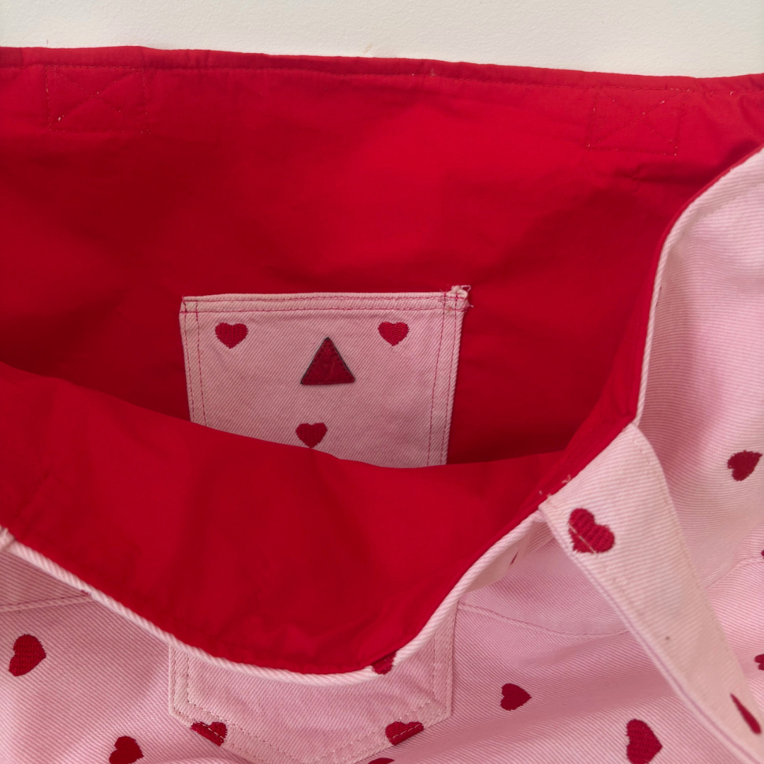The Sweetheart Tote - Pink denim