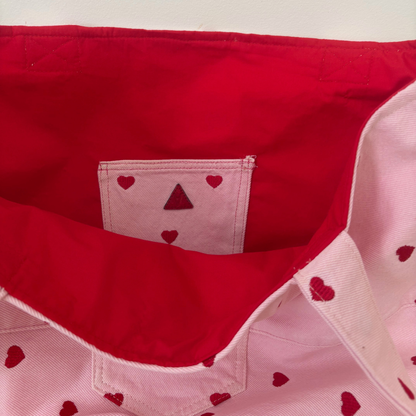 The Sweetheart Tote - Pink denim