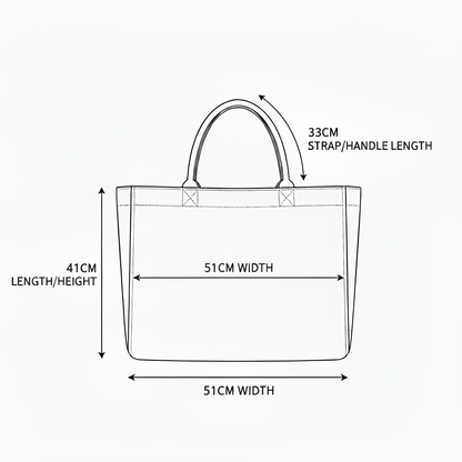 Sizing Diagram - 51cm x 41cm x 33cm straps