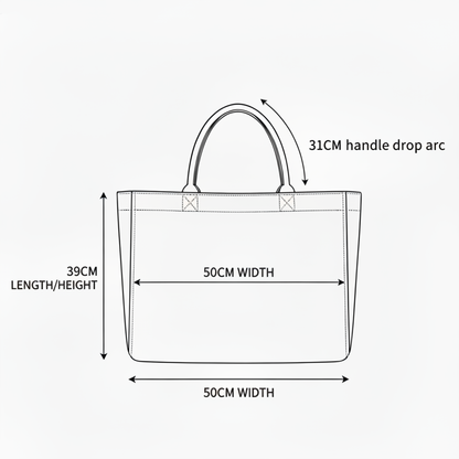 Stevie Tote Dimensions Diagram