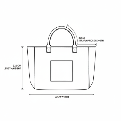 Tote Bag Dimensions Diagram