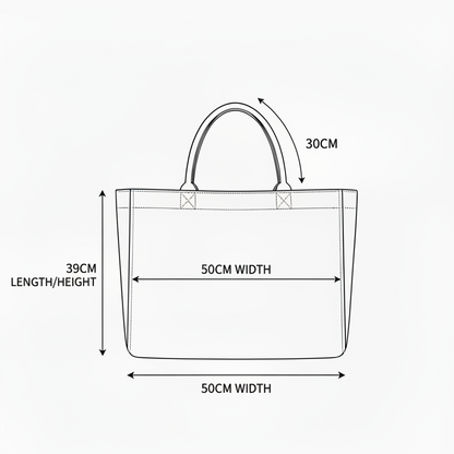 Zsa Zsa Tote Sizing Diagram